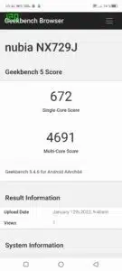 Nubia  Redmagic 8 Pro Test & Review Screenshots Geekbench 5