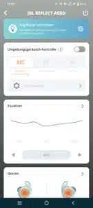 JBL Reflect Aero, JBL Headphone App