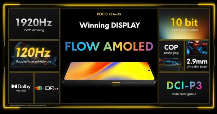 POCO X5 Pro 5G  Flow AMOLED Display