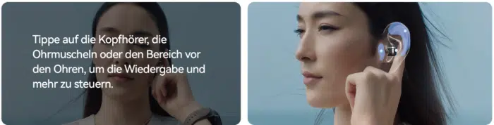 HUAWEI WATCH Buds Touchgesten auch am ohr