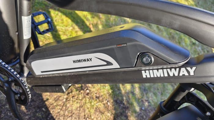 Himiway Cruiser mit entnehmbarem Akku am Rahmen