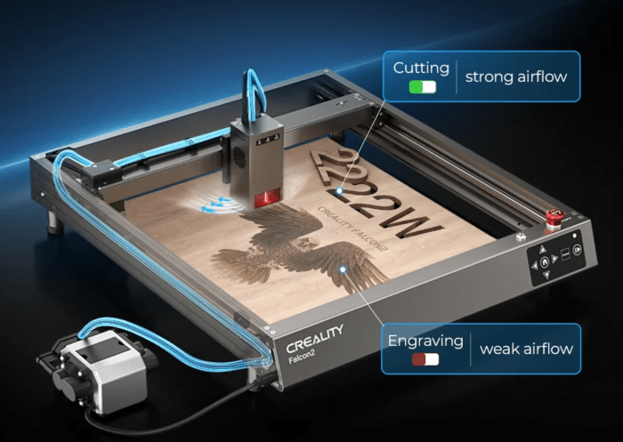 Falcon2 22W Laser Engraver & Cutter Airflow