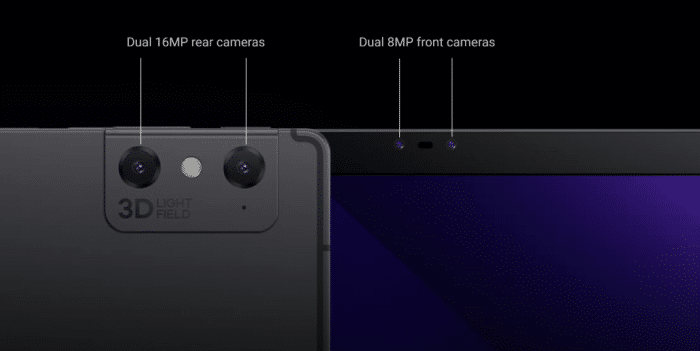 nubia Pad 3D camera setup front & back