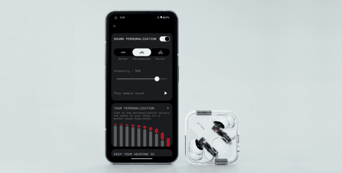 Nothing ear(2) mit der Nothing-x-App