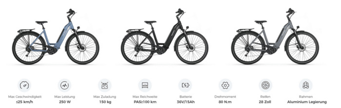 Grundig GCB-1 E-Bike Spezifikationen der technischen Daten