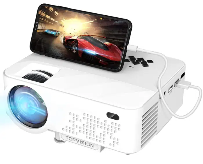TOPVISION Mini Beamer mini MHL Video Übertragung