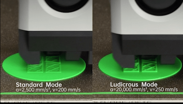 Bambu Lab P1s Geschwindigkeit 20.000 mm/s²