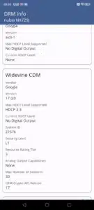 Nubia Redmagic 8S Pro Test & Review Screenshots System Widevinde L1