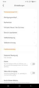 ZACO M1S Test & Review App Einstellungen