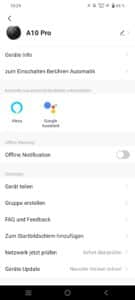 ZACO A10 PRO App Anbindung