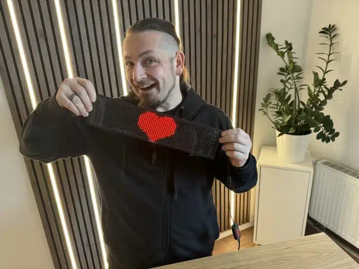 LED Anzeigetafel mit Ronny