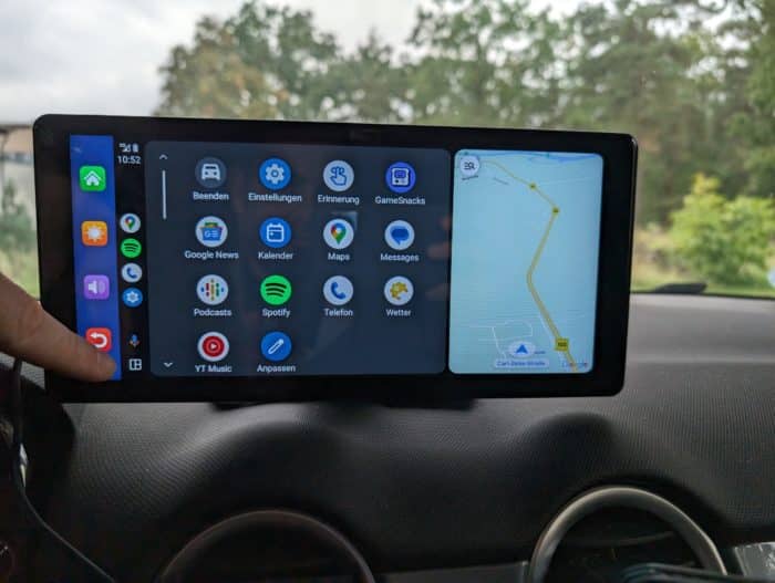 Hikity Auto Multimedia Player Android Auto Menü