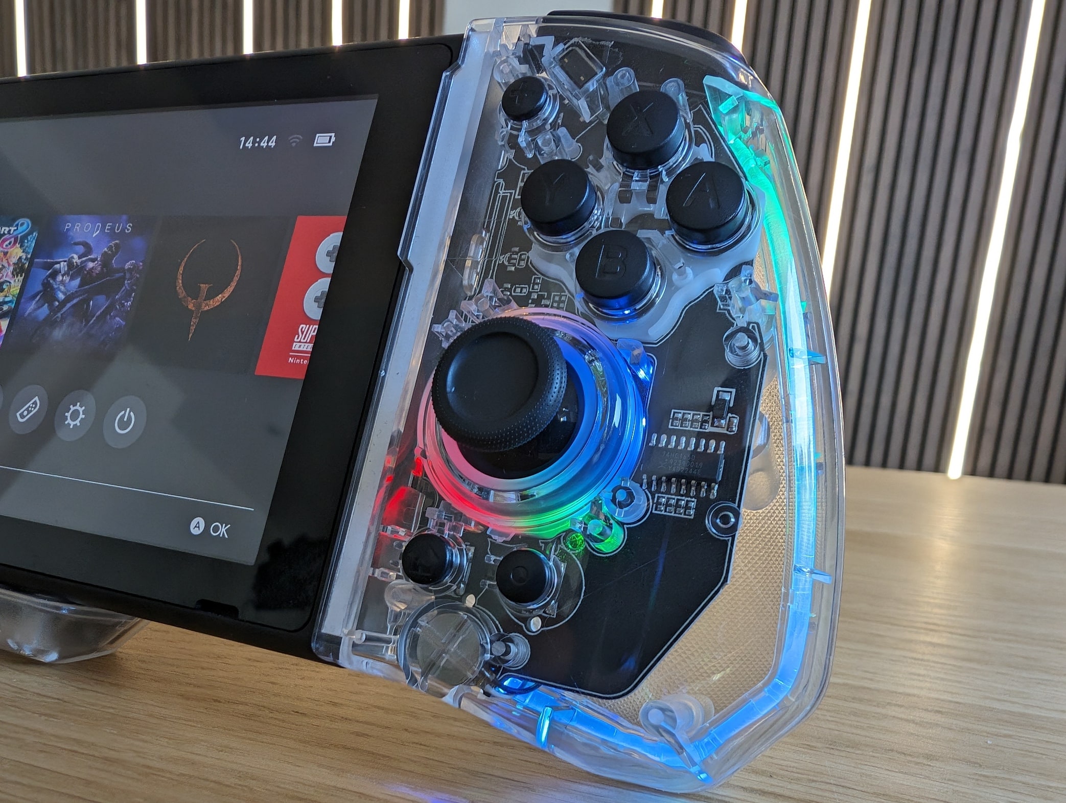 Joypad Controller für Nintendo Switch/OLED mit LED Beleuchtung