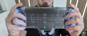 Joypad Controller für Nintendo Switch/OLED Rückseite bei Nutzung