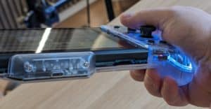 Joypad Controller für Nintendo Switch/OLED recht dicker Griff auf Rückseite