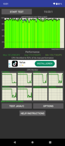 Motorola Moto G54 5G Kurztest CPU Stress Test