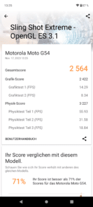 Motorola Moto G54 5G Kurztest Screenshots Benchmarks