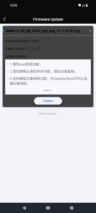 Creality Ender-3 V3 KE Firmware Update per Creality Cloud App