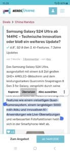 Samsung Galaxy S24 Ultra Samsung Übersetzer