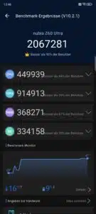 Nubia Z60 Ultra Test & Review Antutu Benchmark