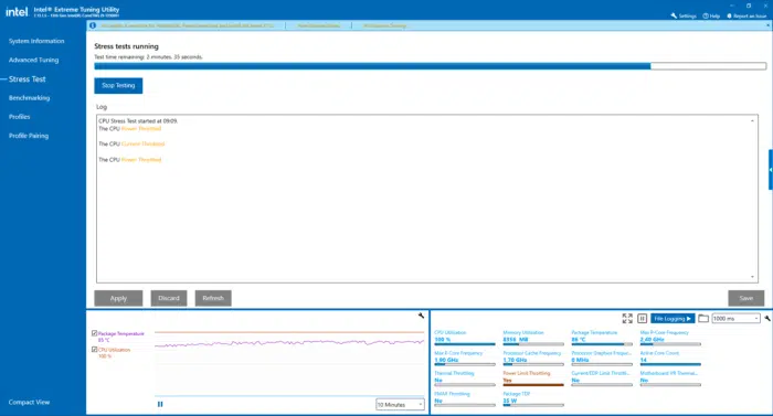 Geekom Mini IT13 Intel Tuning Utility Screenshot