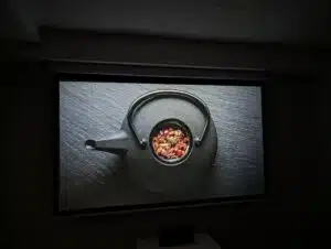 WANBO DaVinci 1 Pro Bildqualität abgedunkelter Raum