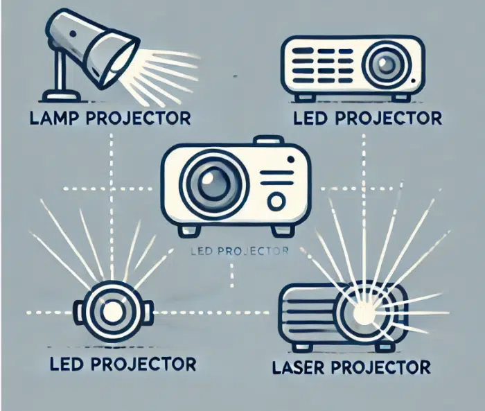 Lampen-, LED,- Laserprojektoren