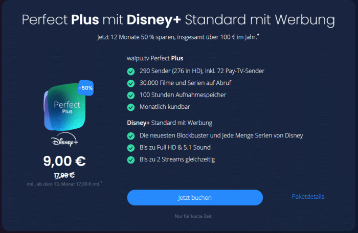 Waipu.Tv 4k stick Disney+
