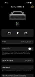 EarFun UBOOM X
App Ansicht
