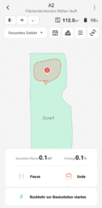 Dreame A2 Mähroboter
App Aufnahme