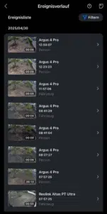 reolink Argus 4 Pro
Home Hub Ereignisse