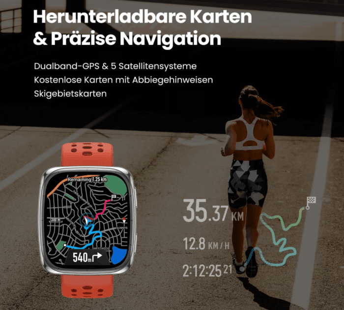 Amazfit Active 2 Square GPS & Karten