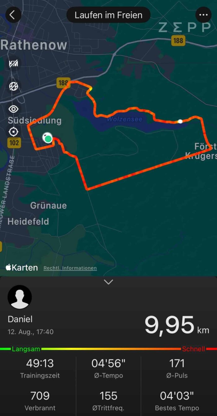 Amazfit Helio Strap
GPS beim Laufen