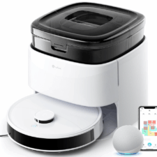 LEFANT M3 Saugroboter mit Basis und Appansicht