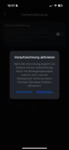 Reolink Altas
Voraufzeichnung App Ansicht