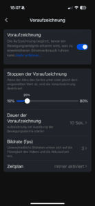 Reolink Altas
Voraufzeichnung App Ansicht