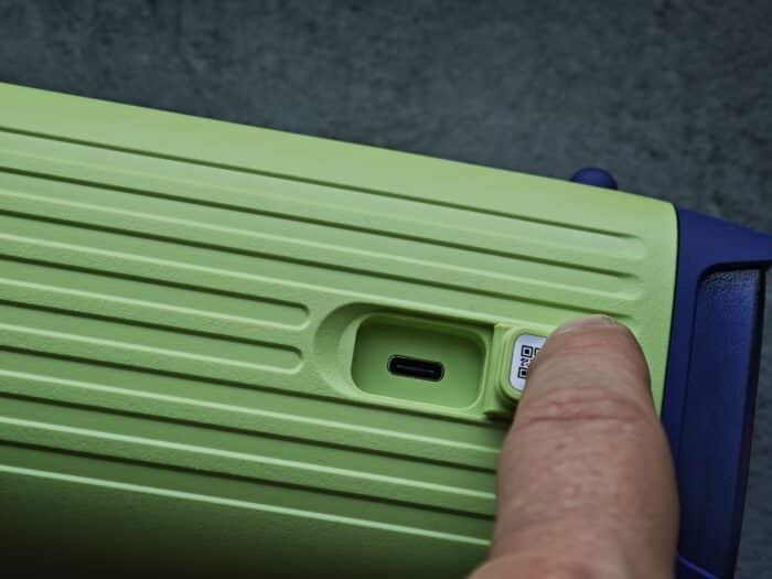 Soundcore Boom 3i Typ-C Ladebuchse auf der Rückseite