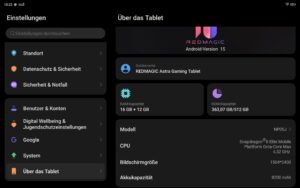 REDMAGIC Astra Einstellungen Android
