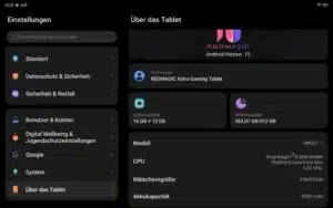 REDMAGIC Astra Einstellungen Android