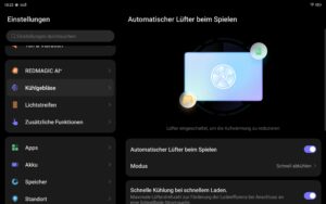 REDMAGIC Astra Einstellungen Android