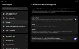 REDMAGIC Astra Einstellungen Android