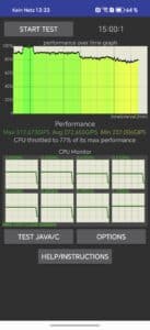 honor 400 Pro CPU Throttling Test zweiter Durchlauf