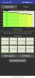 honor 400 Pro CPU Throttling Test zweiter Durchlauf