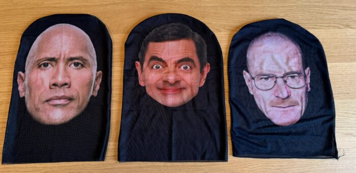 Gesichtsmasken von AliExpress
Verschiedene Motive