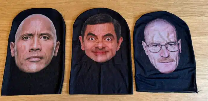 Gesichtsmasken von AliExpress
Verschiedene Motive