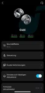 soundcore C40i App Ansicht
