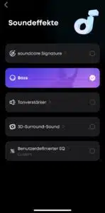 soundcore C40i App Ansicht