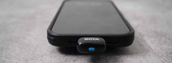 BOYA mini Mikrofon 
Empfänger mit NC Taste