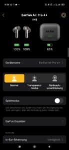 EarFun Air Pro 4+ App ANC
