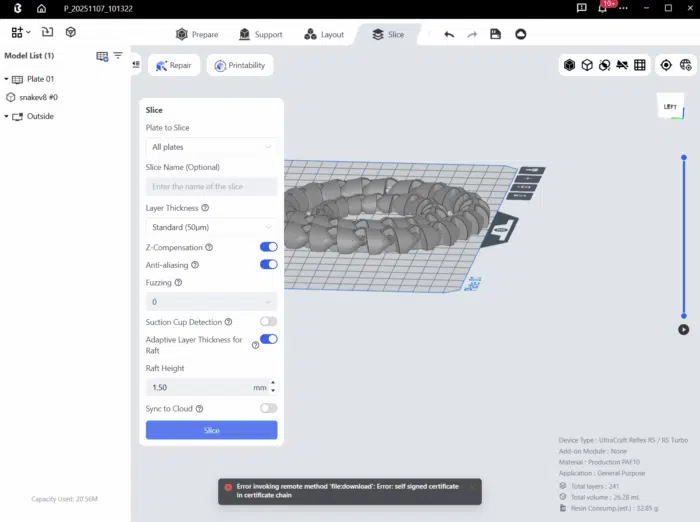 HeyGears UltraCraft Reflex RS Turbo SLA Printer